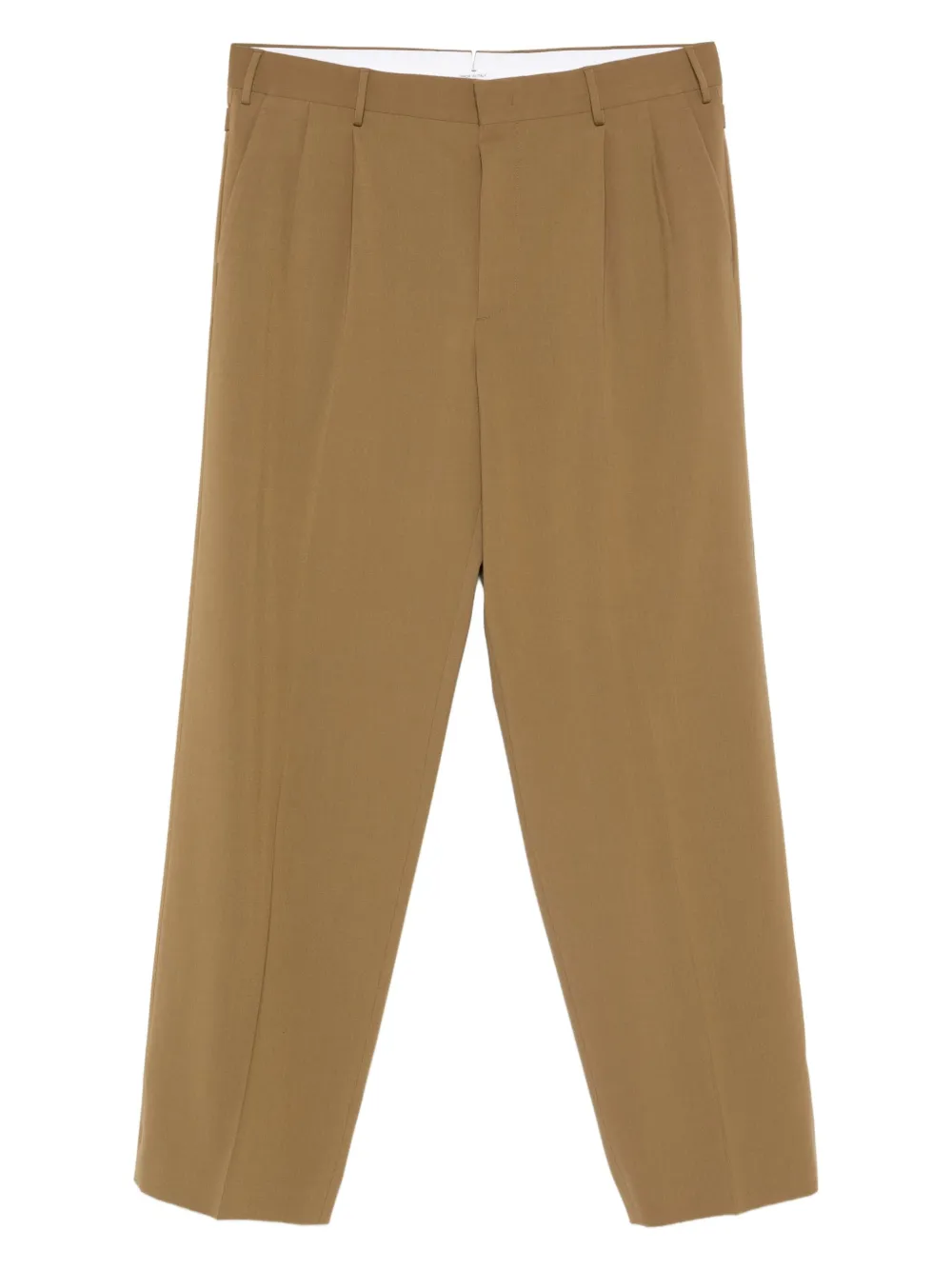 Cellar Door pleated button-fly trousers | Brown | Image 1
