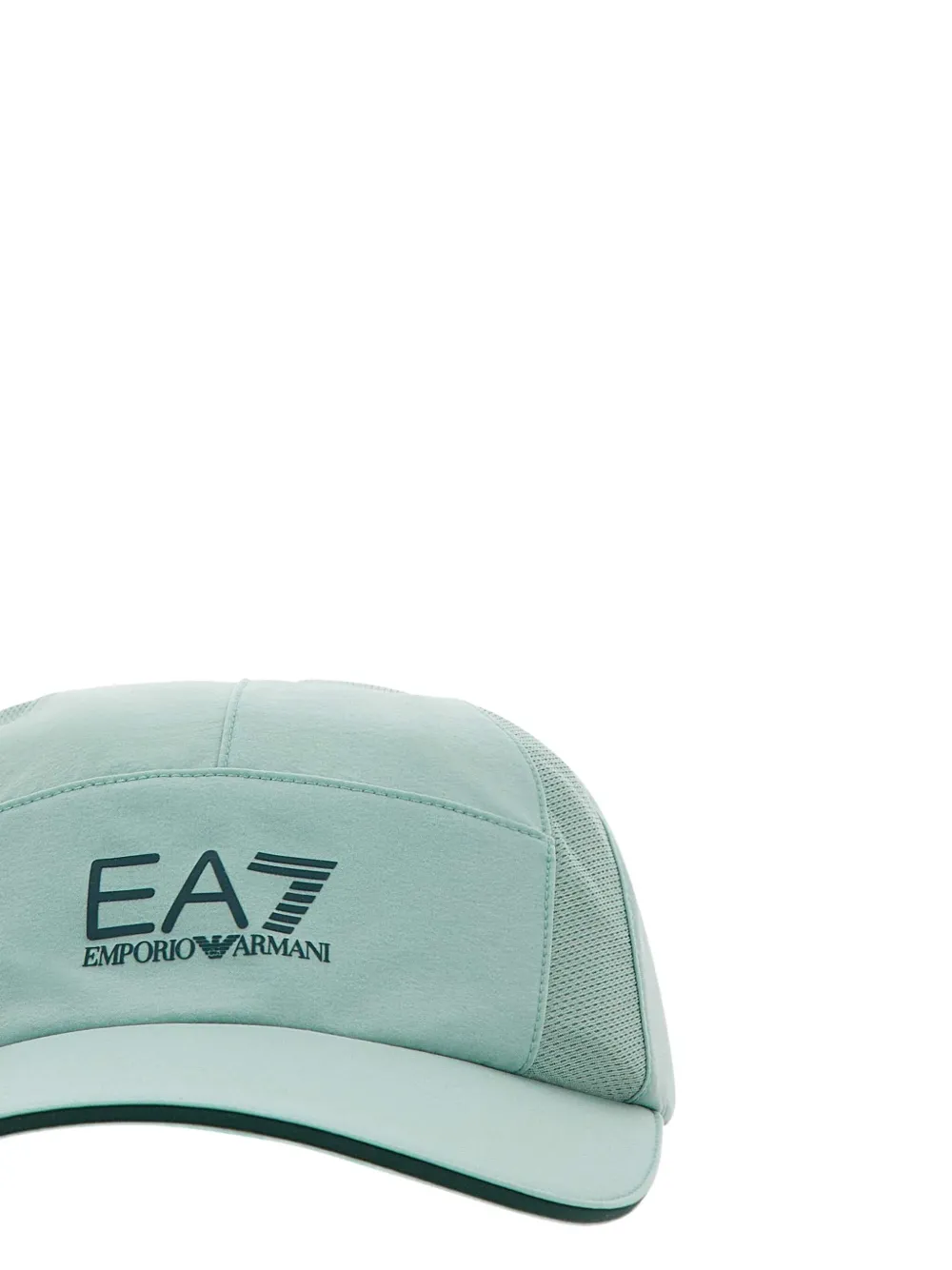 Ea7 Emporio Armani panelled logo baseball cap Blauw
