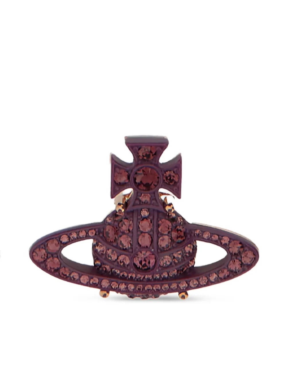 Vivienne Westwood Grace Bas Relief oorbellen met Orb-kristallen - Paars