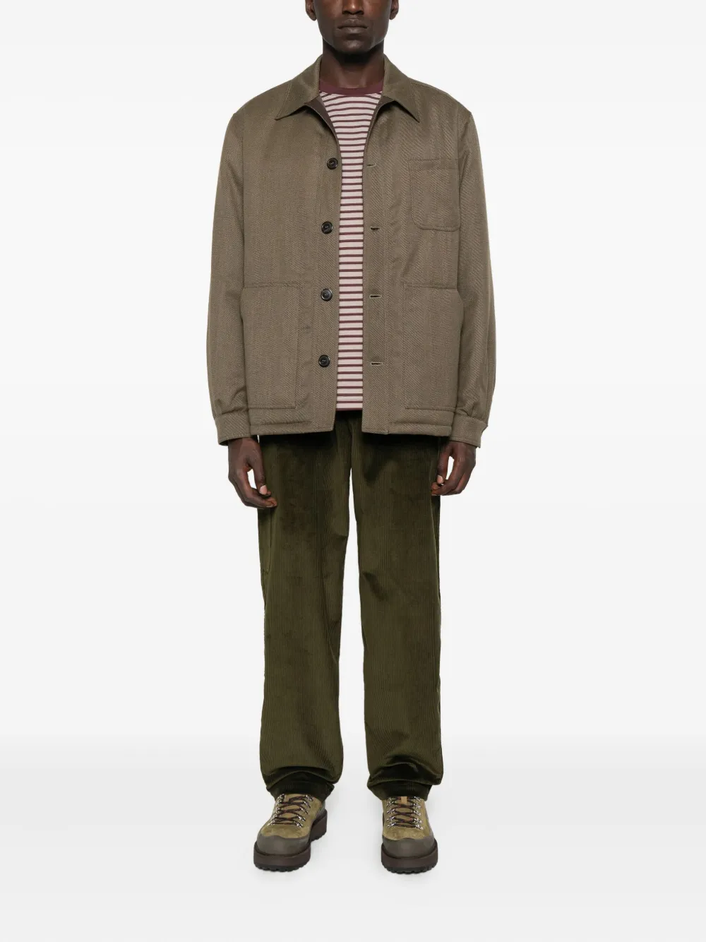 ROVI lucca Ribfluwelen broek met zak - Groen