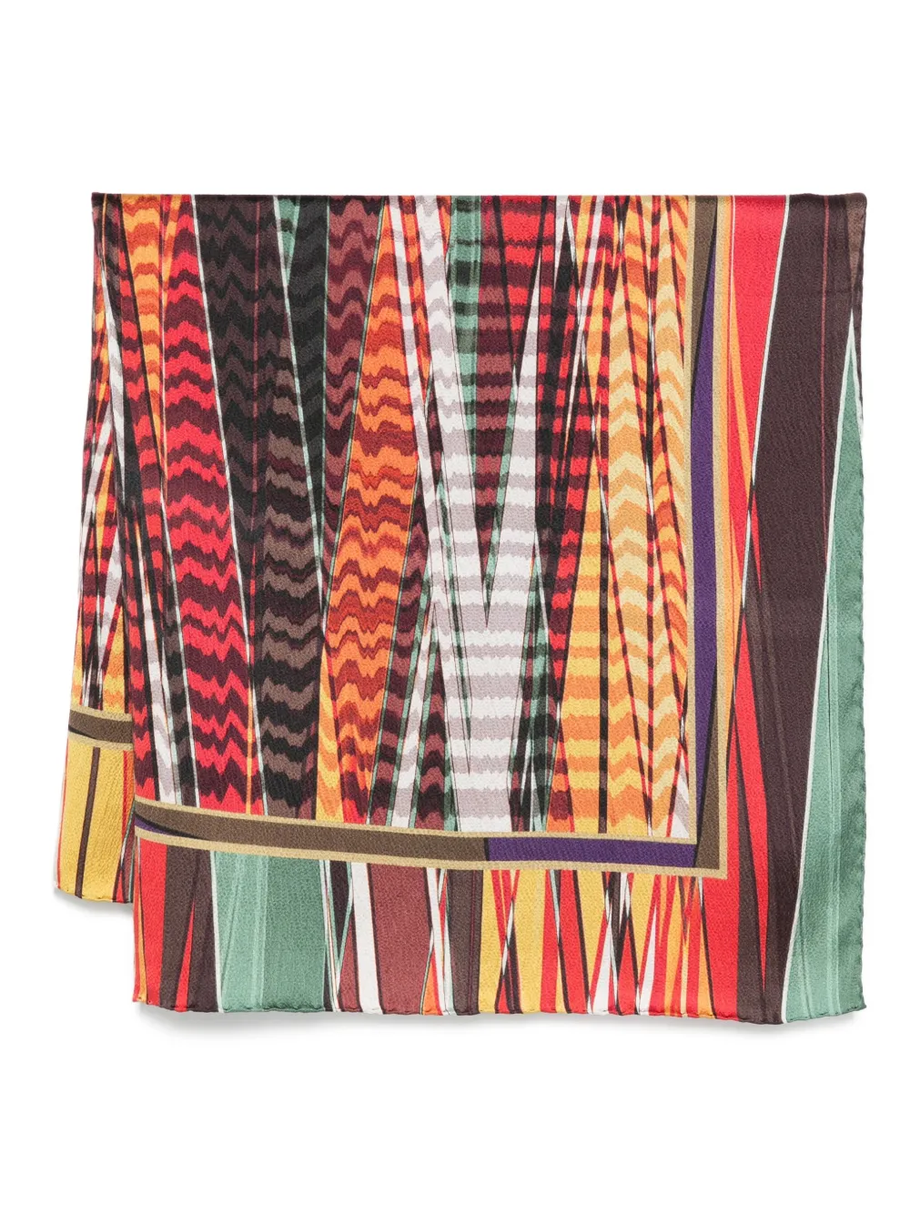 Missoni abstract-pattern silk scarf | Rot | Image 1