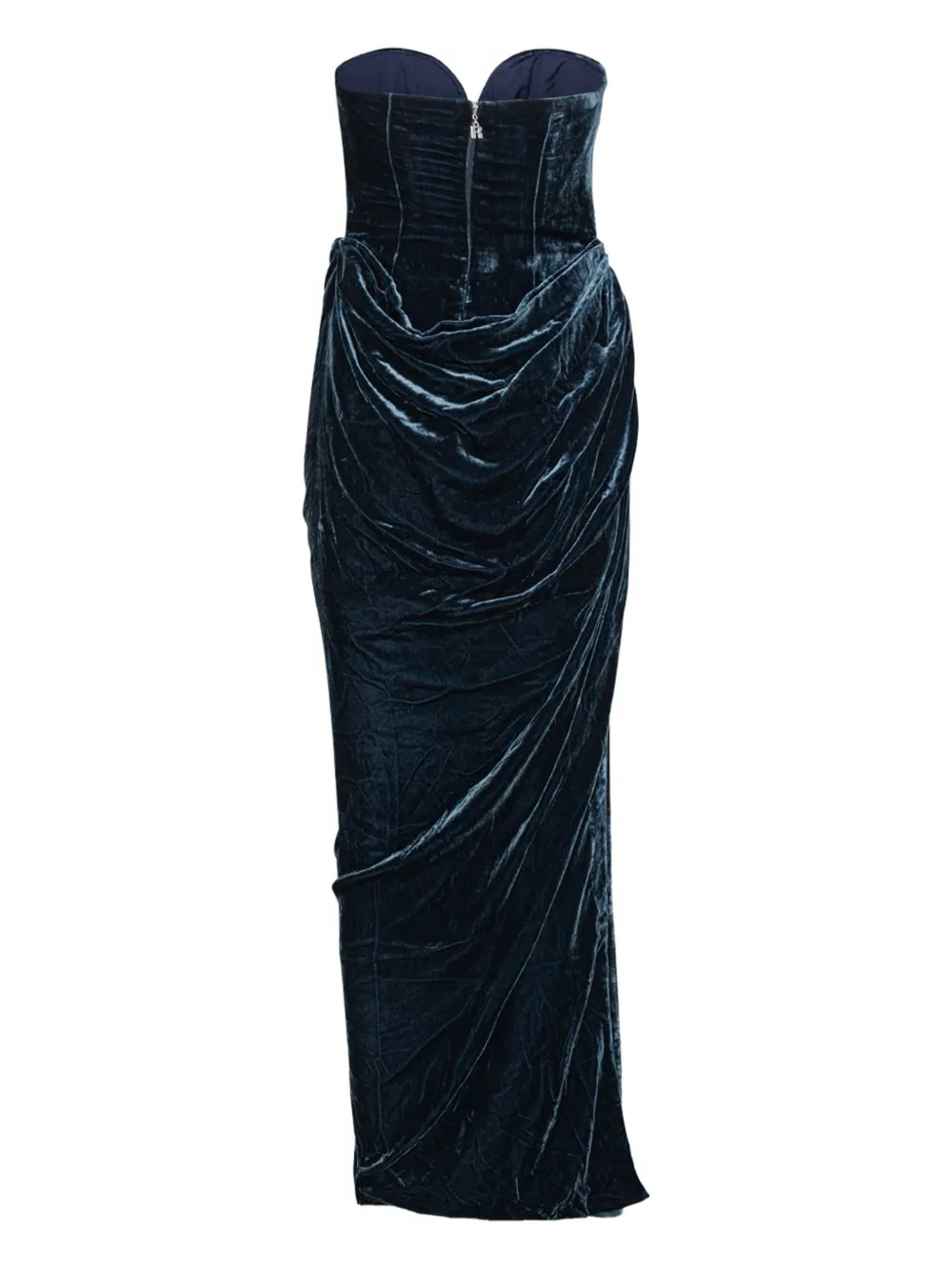 ROTATE BIRGER CHRISTENSEN velvet slit maxi dress | Blue | Image 1