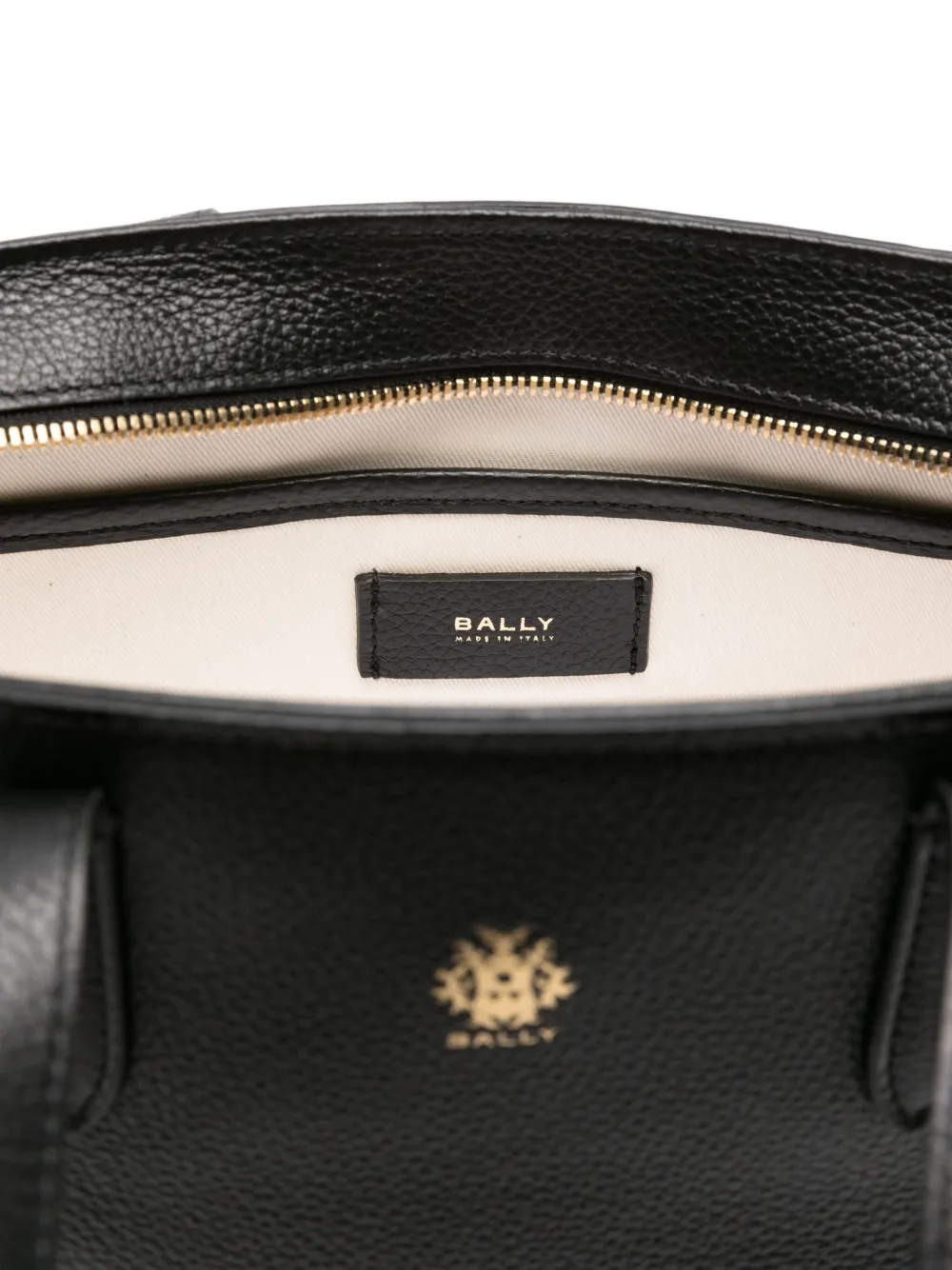 Bally Logo-stamp Leather Tote Bag In Black