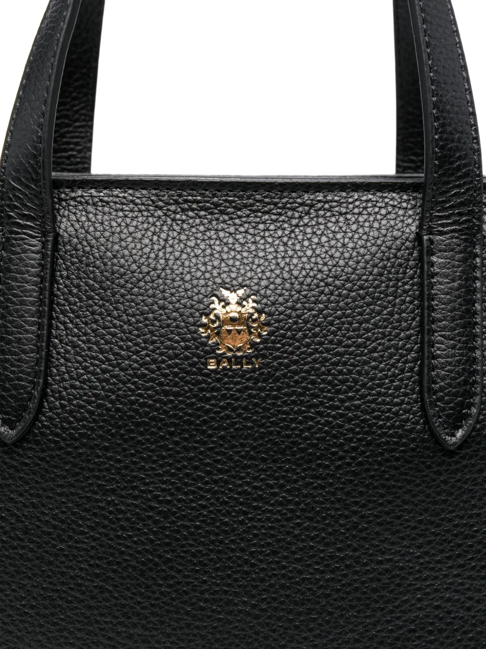 Bally Logo-stamp Leather Tote Bag In Black