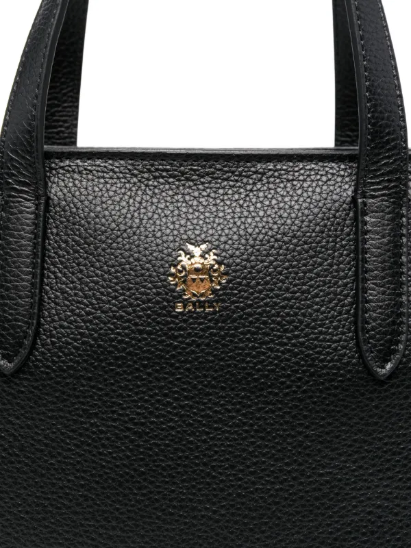 Bally レザー ハンドバッグ ゴールド金具　0681 BALLY】2wayバッグ ハンドバッグ ゴールド金具 レザー ブラック