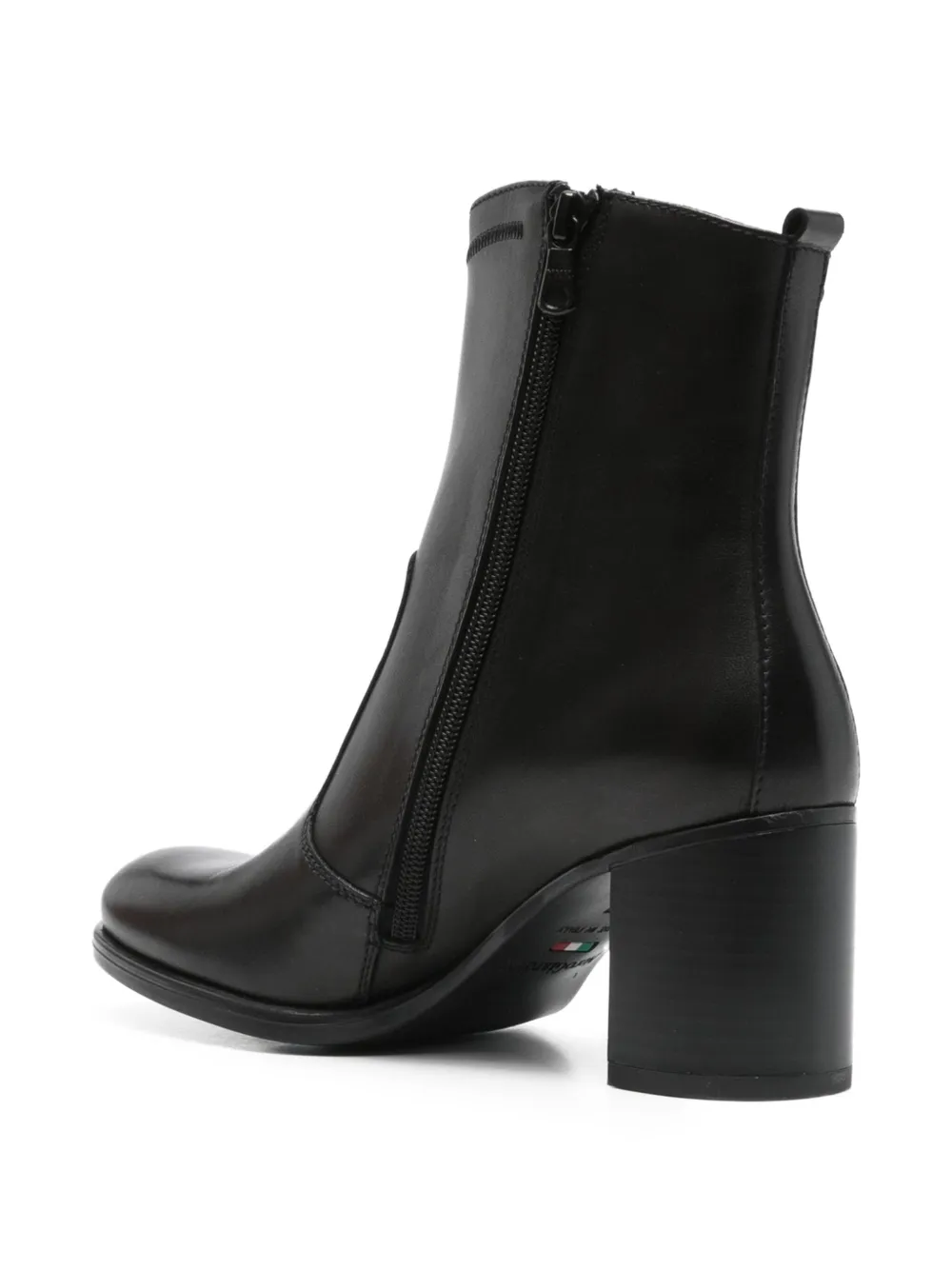 NERO GIARDINI 70mm zip-detail block-heel boots Black