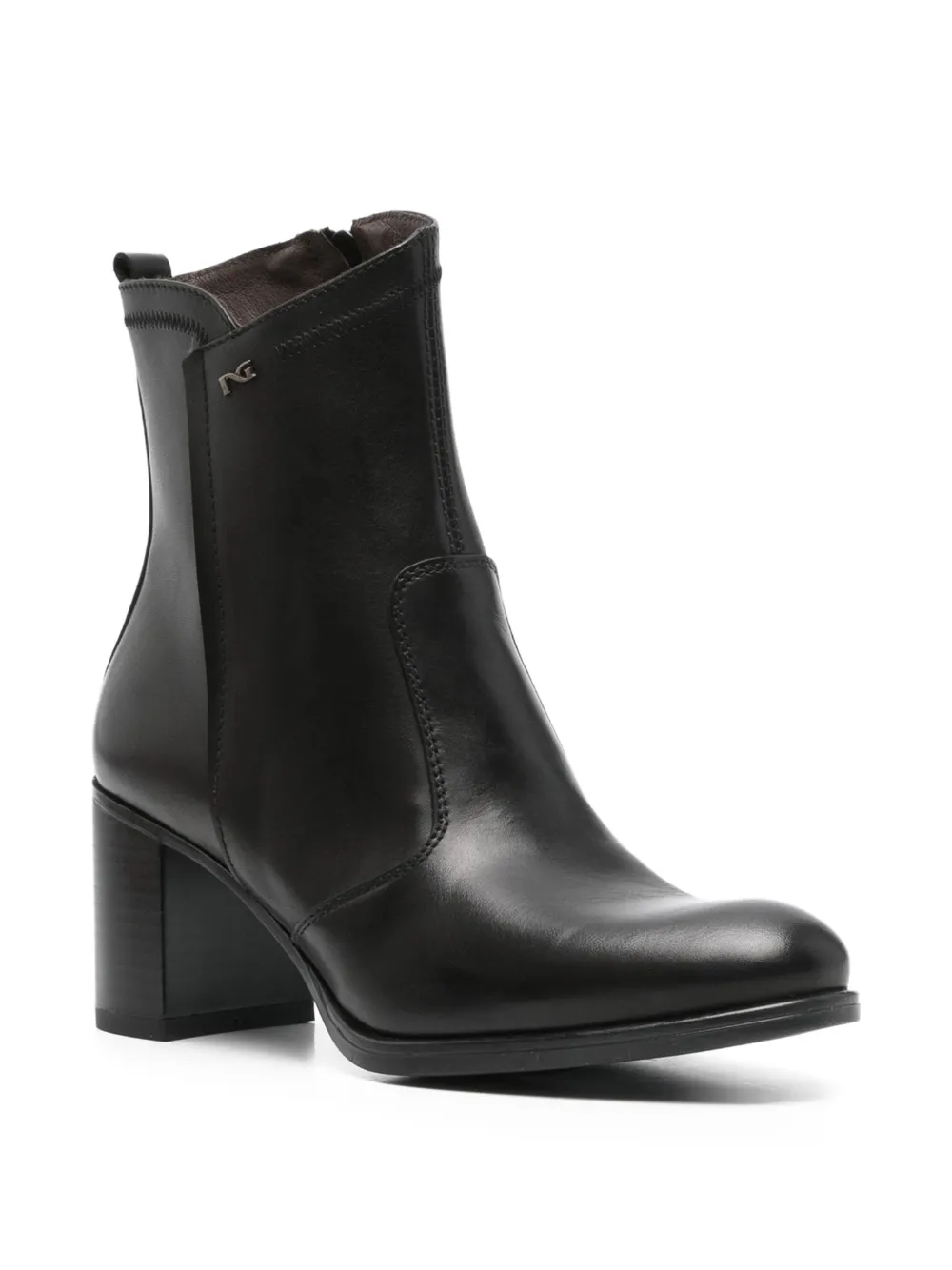 NERO GIARDINI 70mm zip-detail block-heel boots Black