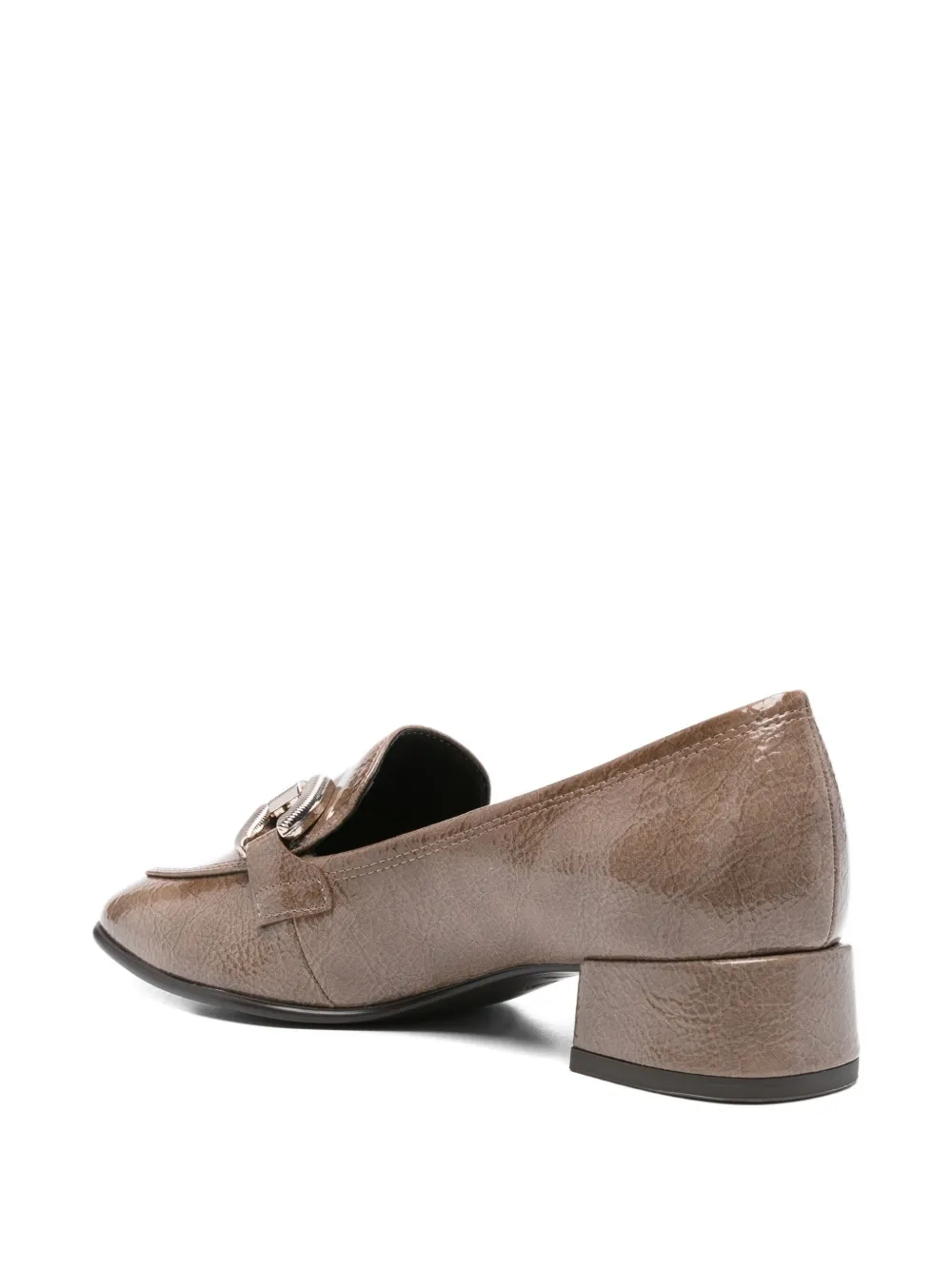 Tamaris 40mm Patent-leather Buckle Loafers In Brown