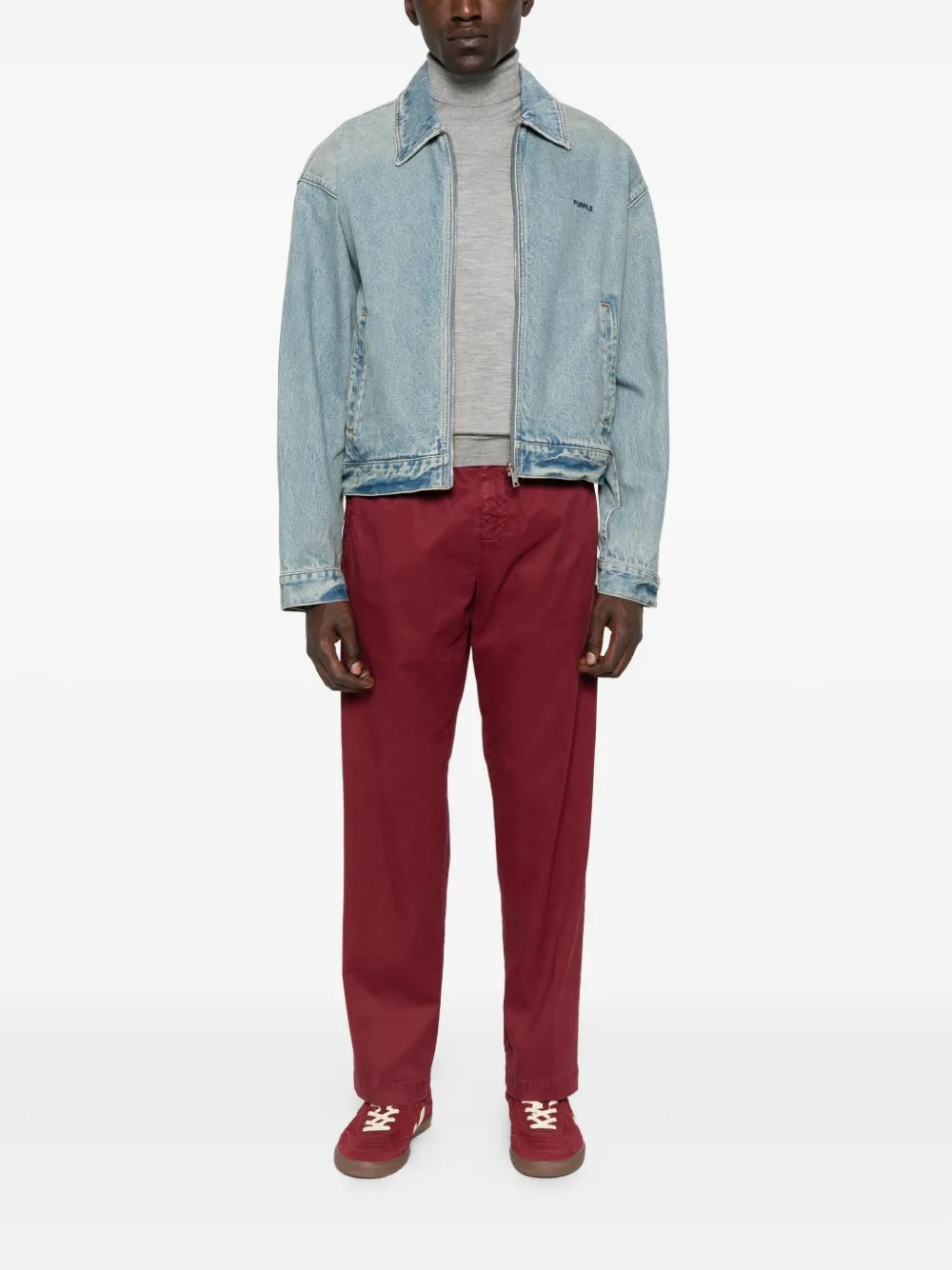 Fileria turtleneck long-sleeve sweater - Grijs