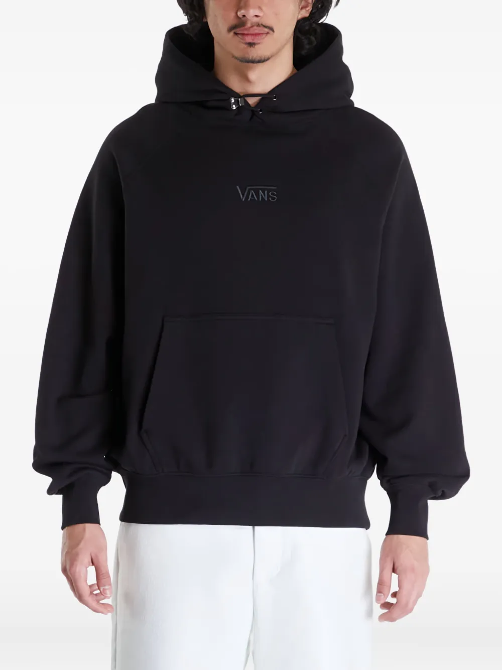 embroidered-logo hoodie