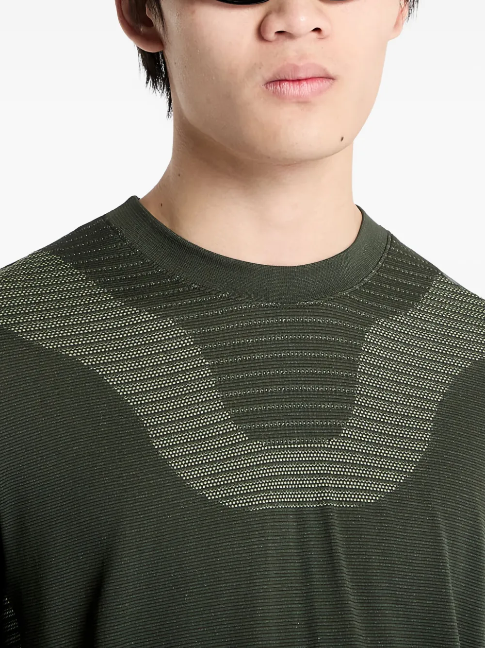 Nike Delta River textured-panel long-sleeve top Groen