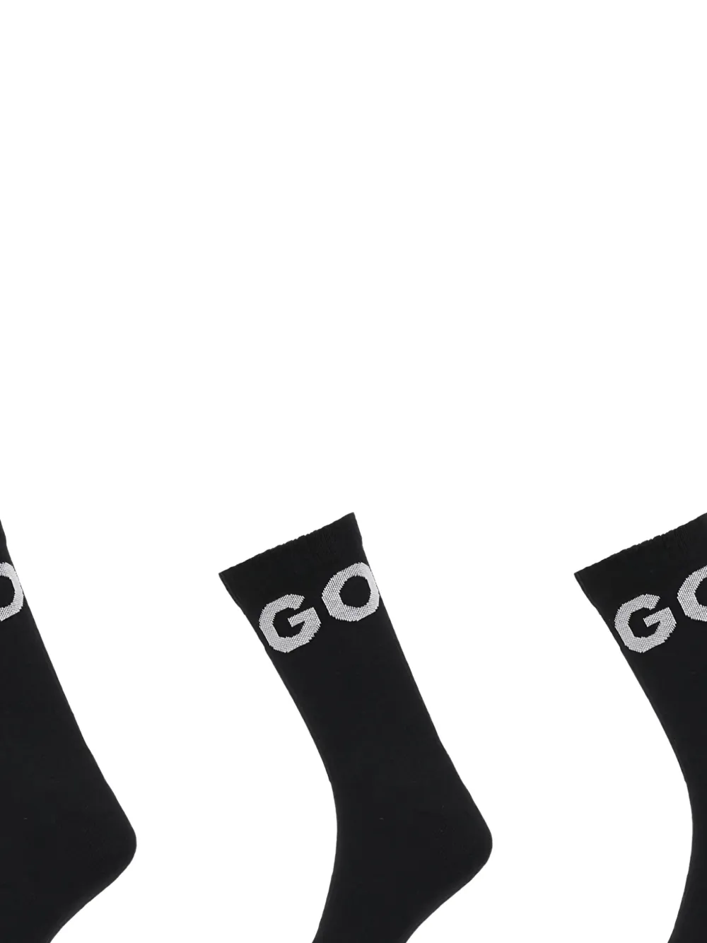 HUGO logo-detail socks (pack of three) Zwart