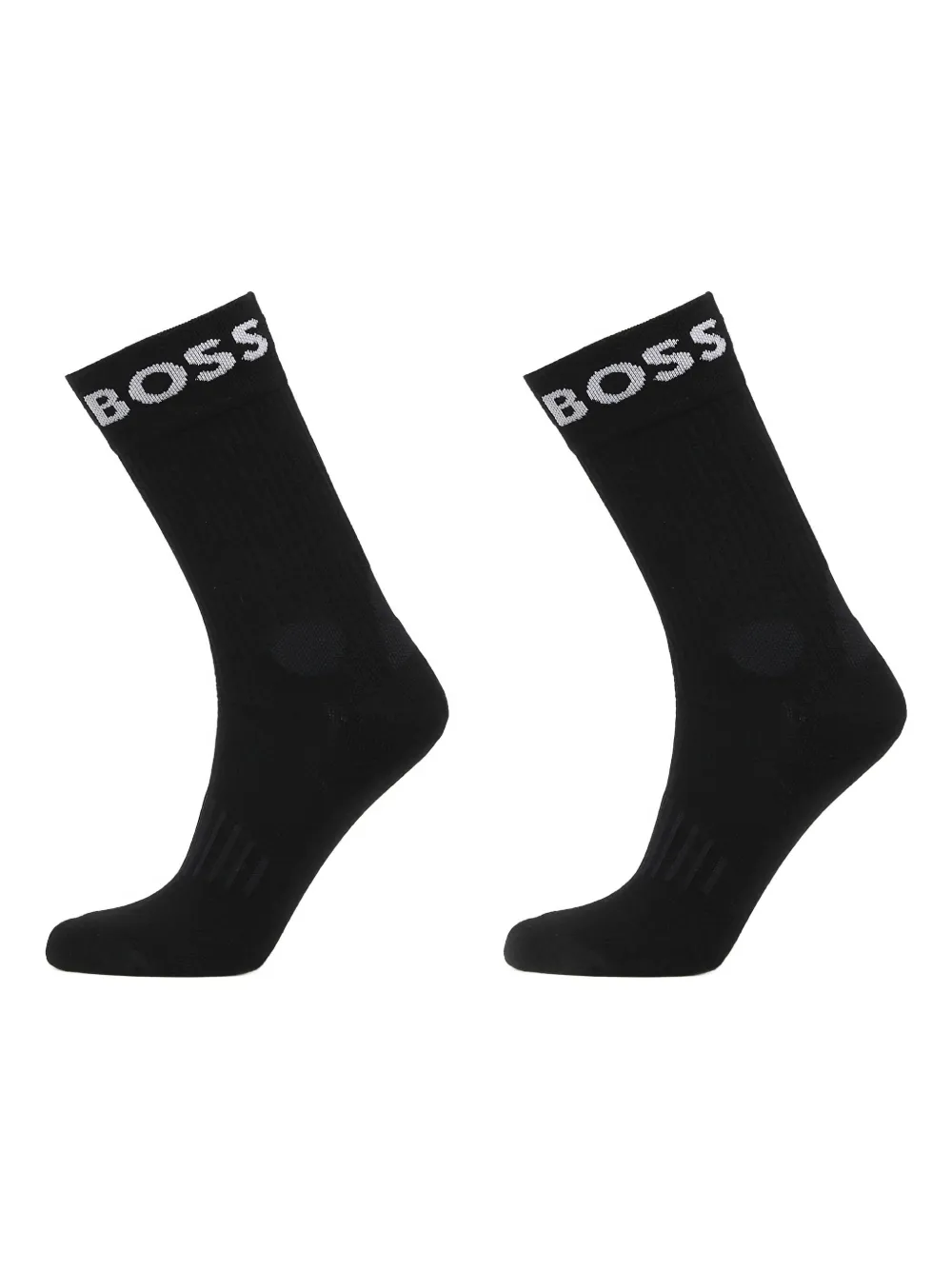 HUGO logo-detail quarter-length socks (pack of two) Zwart