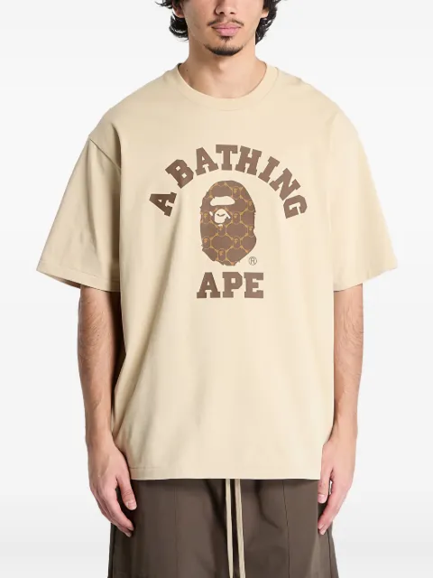 A BATHING APE® college-monogram ape-head T-shirt