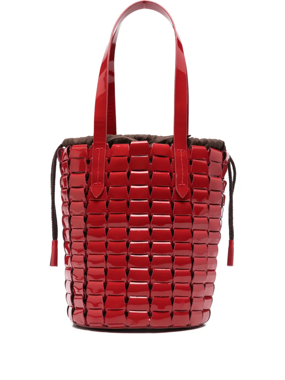 Dragon Diffusion Leather Bucket Bag In Red