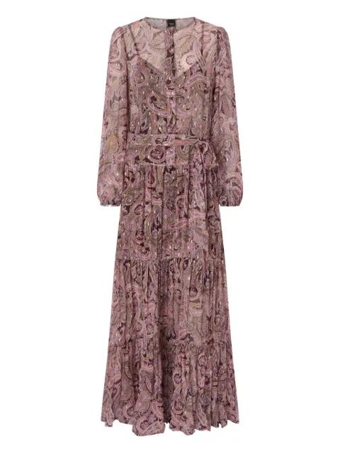 PINKO paisley-print tiered maxi dress