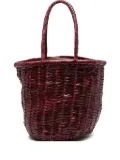 DRAGON DIFFUSION braided leather bucket bag - Red