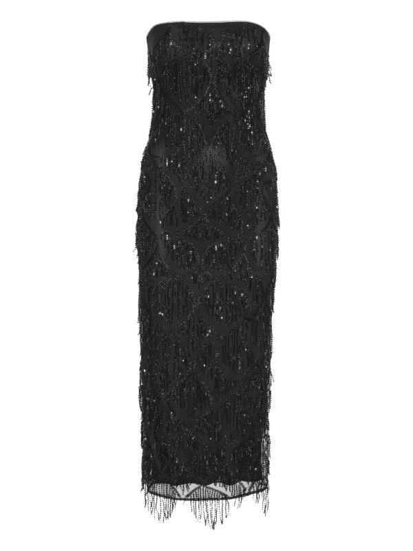 black sequin tube dress Sofie Black Sequin Knit Strapless Mini Dress - US 6 main image 0