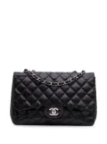 CHANEL Pre-Owned 2006-2008 Jumbo Perforated Lambskin Single Flap shoulder bag - Black