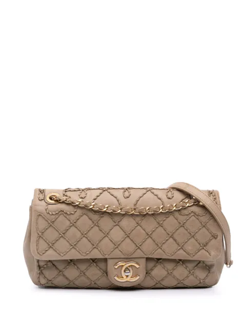 CHANEL Pre-Owned 2016-2017 Calfskin Stitched Motif Flap shoulder bag