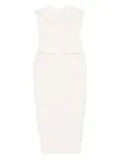 Vestiaire d'un Oiseau Libre flap-pocket strapless midi dress - White