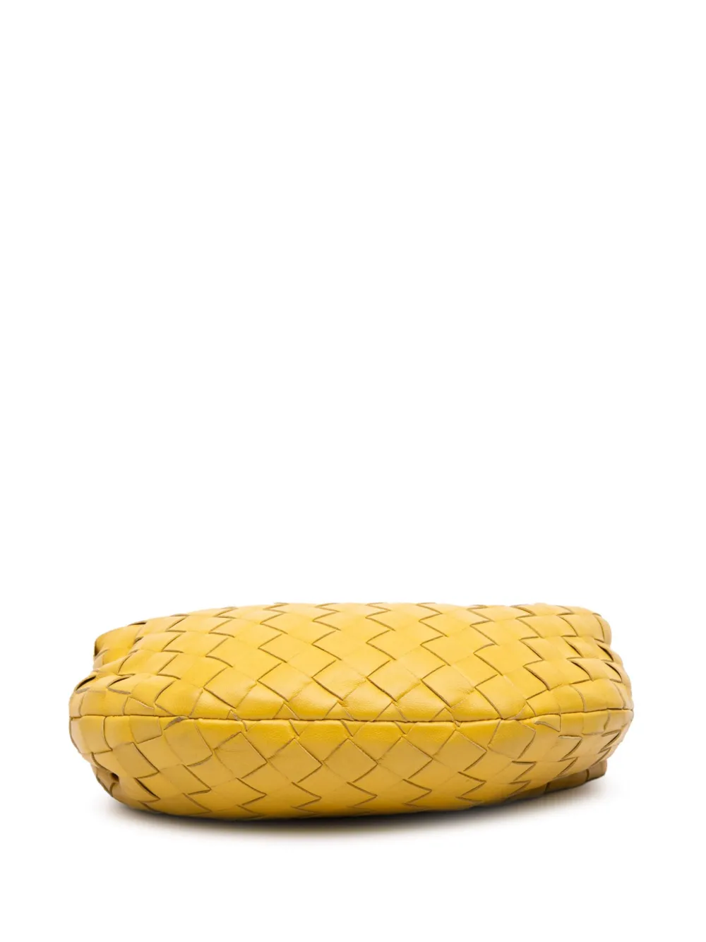 Pre-owned Bottega Veneta 2012-2025 Mini Nappa Intrecciato Jodie Hobo Bag In Yellow