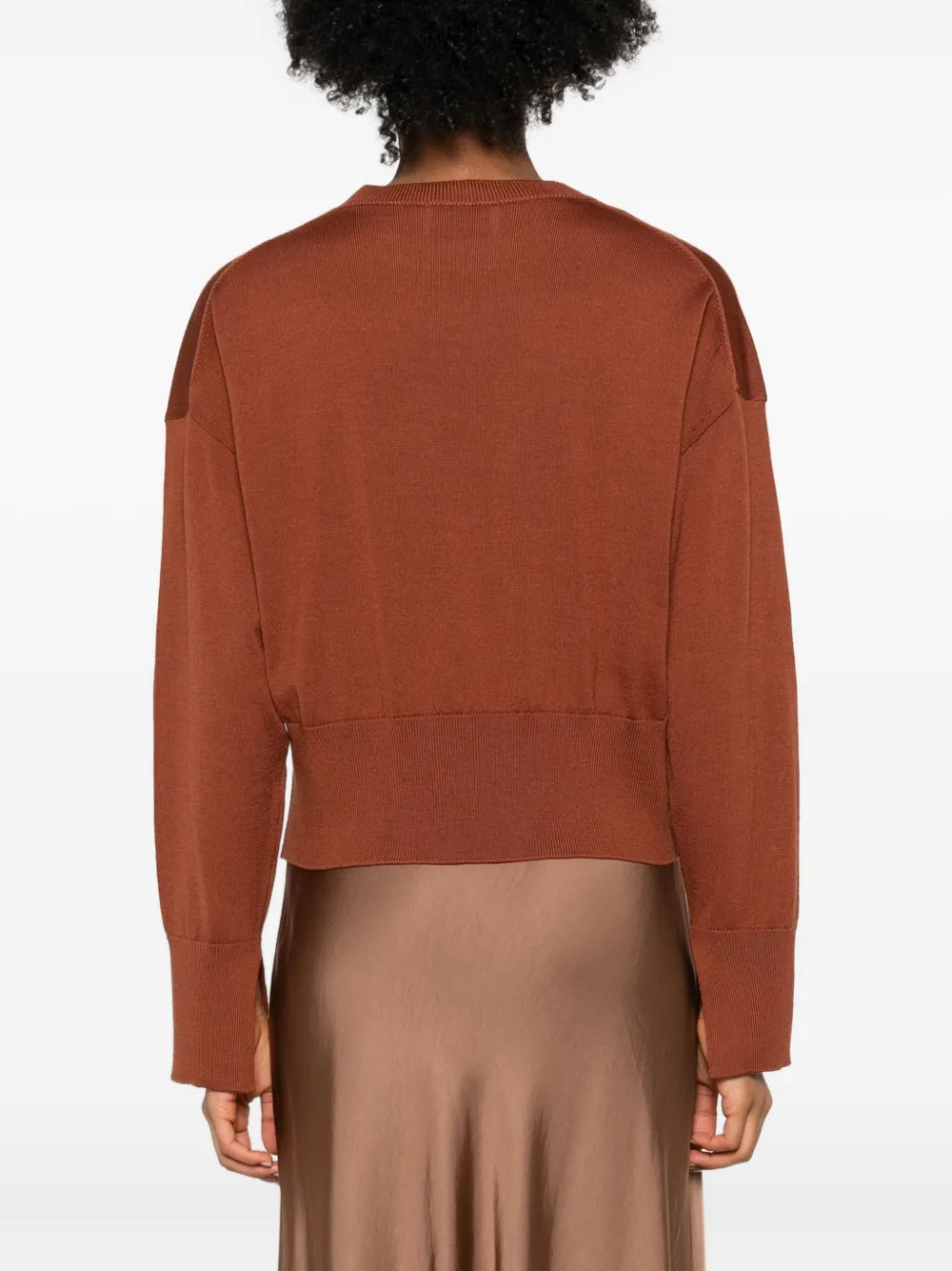 Daniele Fiesoli Round-neck Wool Sweater In Brown