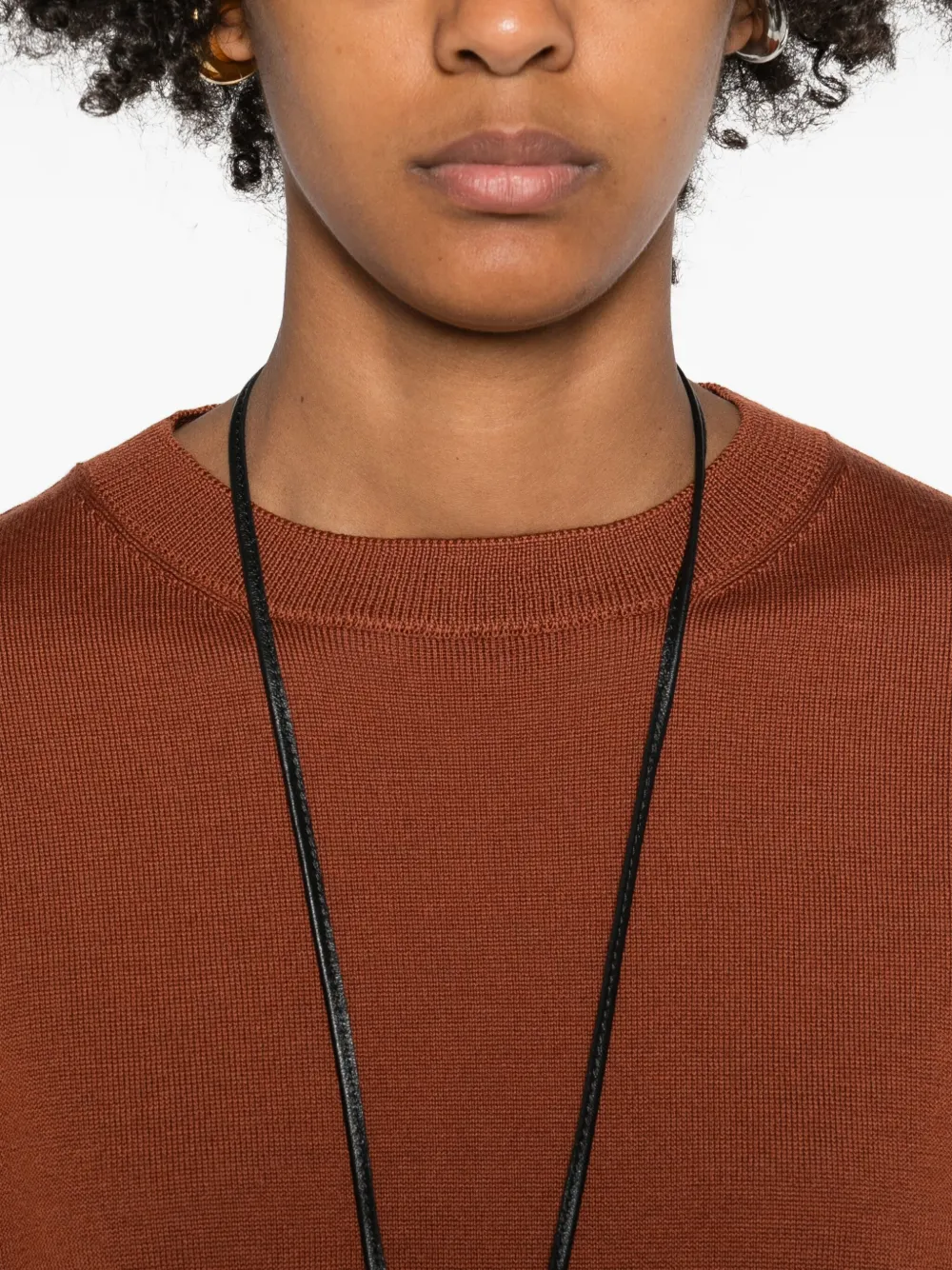Daniele Fiesoli Round-neck Wool Sweater In Brown