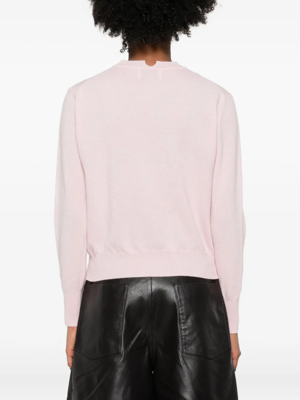 Daniele Fiesoli Round-neck Merino-cashmere-blend Sweater In Pink