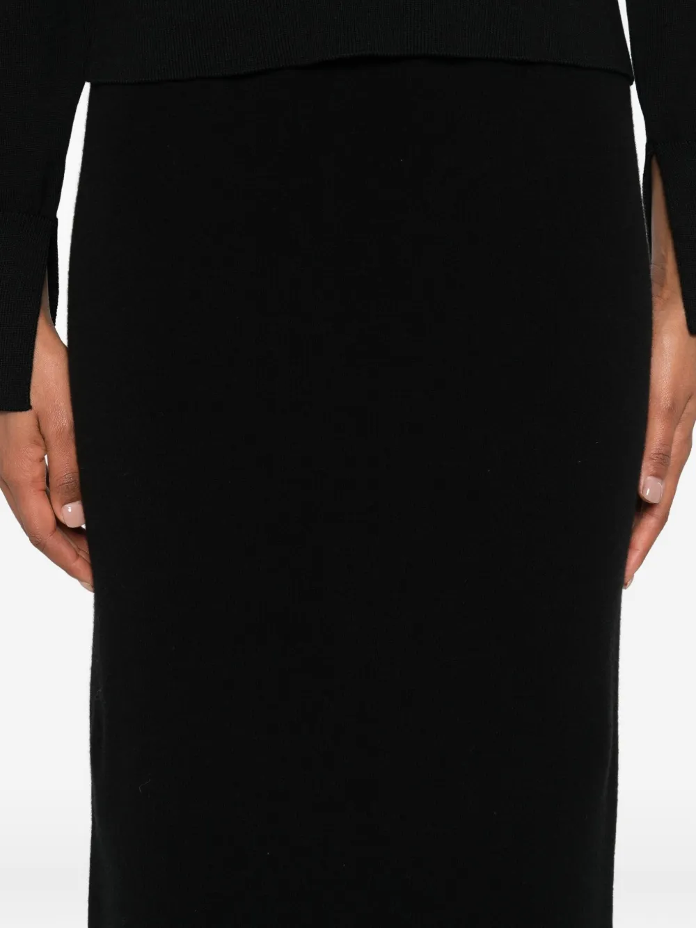 Daniele Fiesoli Midi-rok met elastische tailleband Zwart