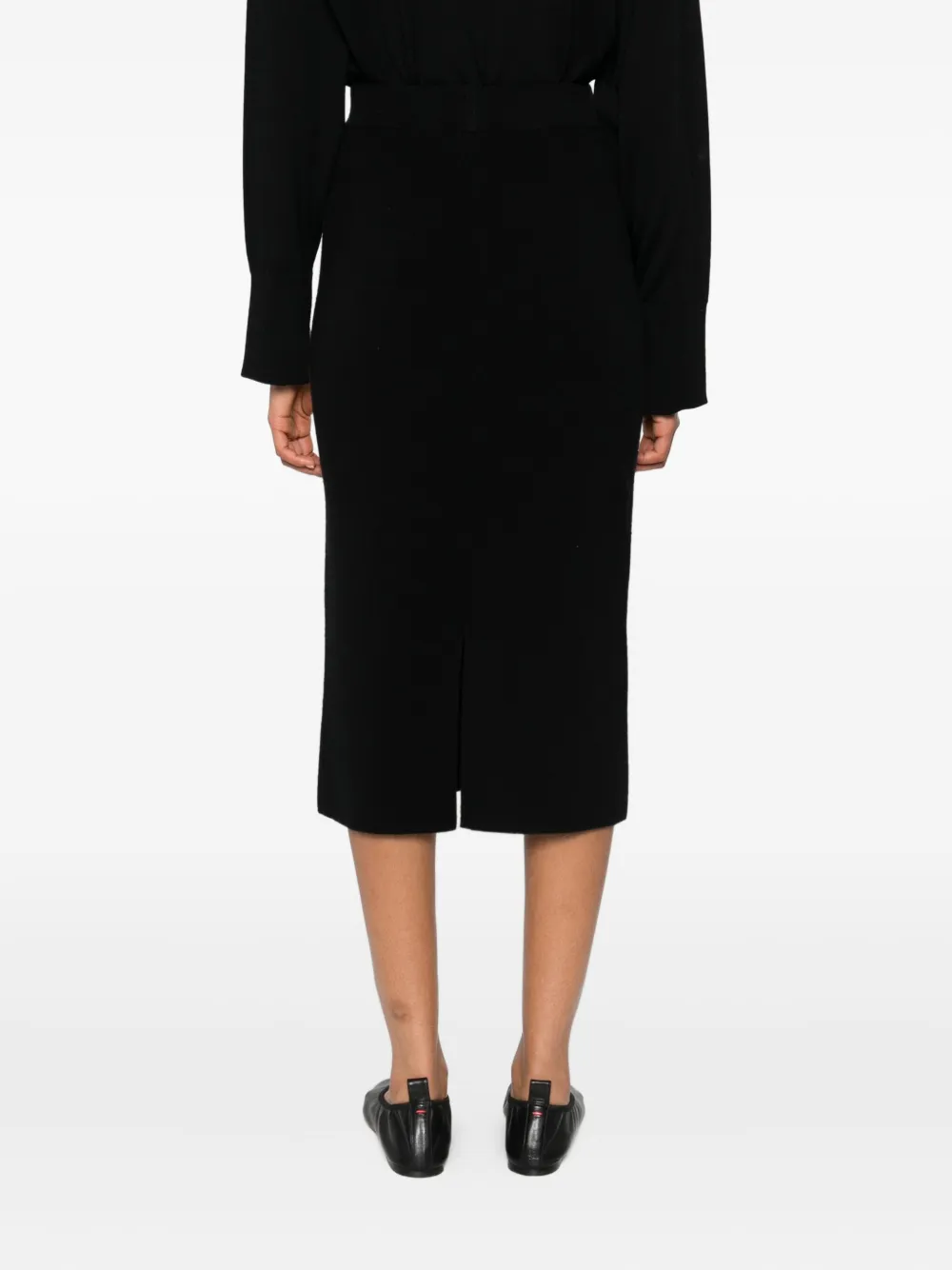 Daniele Fiesoli Midi-rok met elastische tailleband Zwart