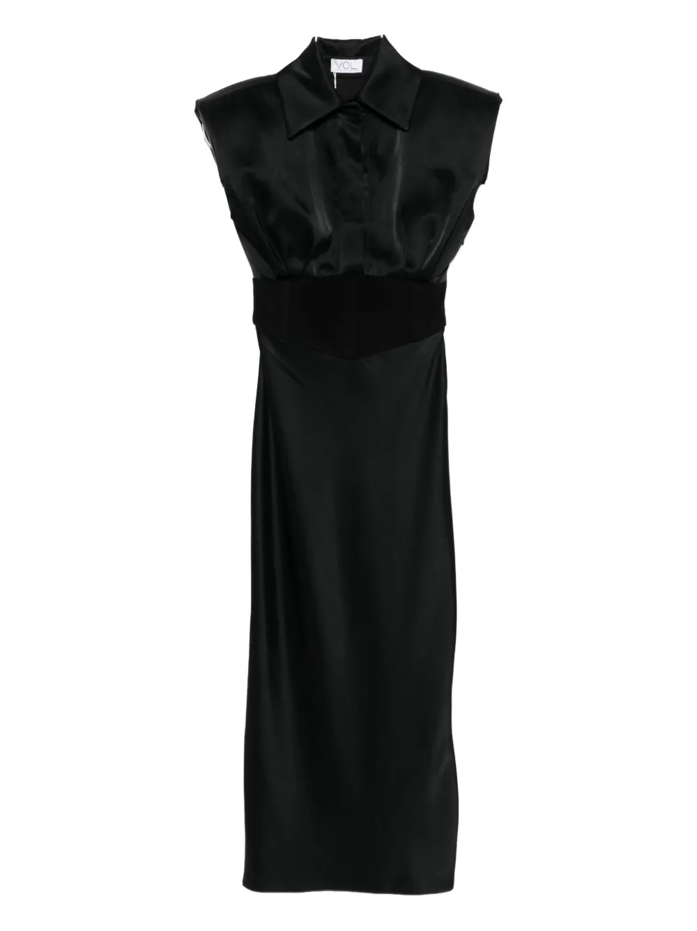 Vestiaire D'un Oiseau Libre Corset Wool Dress In Black