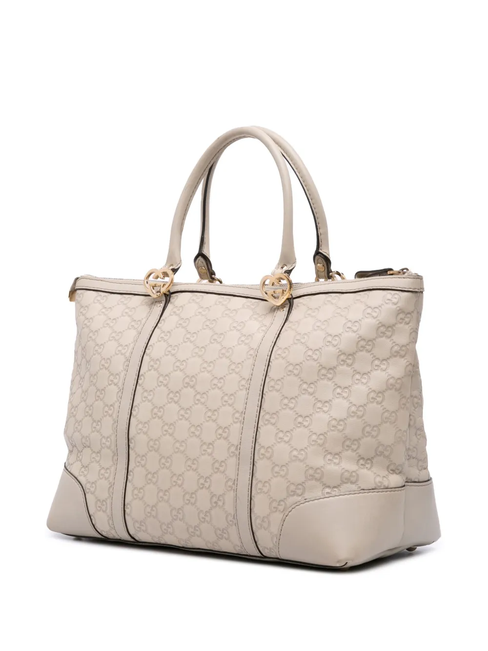 Pre-owned Gucci 2016-2025 Ssima Lovely Heart Tote Bag In Brown