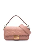 Fendi Pre-Owned 2000-2010 Medium Leather Embossed FF Baguette satchel - Pink