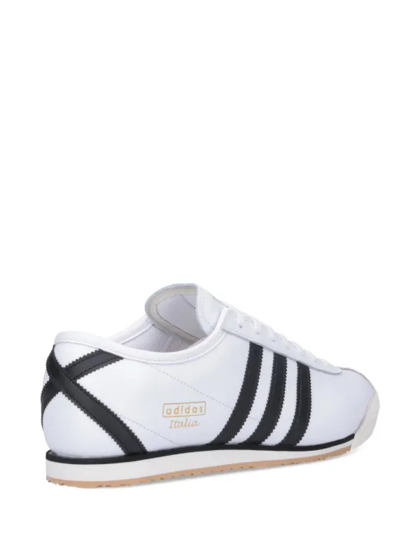 Adidas 70s Italian three-stripe Leather Sneakers | White | FARFETCH