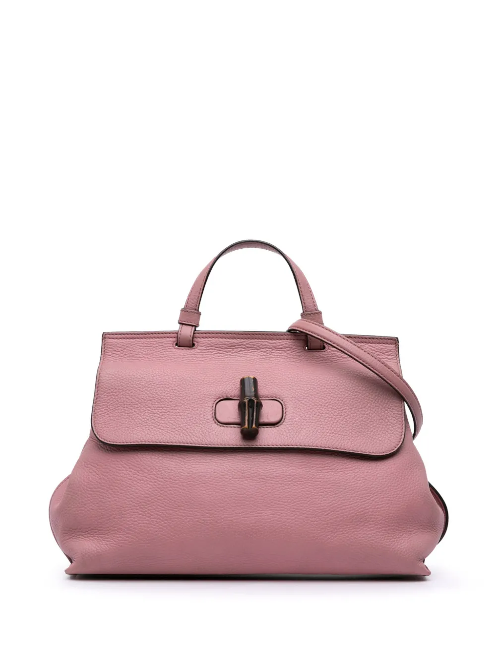 Gucci Pre-Owned 2016-2025 ミディアム レザー バンブー デイリー サッチェルバッグ - ピンク Gucci Pre-Owned 2016-2025 ミディアム レザー バンブー デイリー サッチェルバッグ - ピンク
