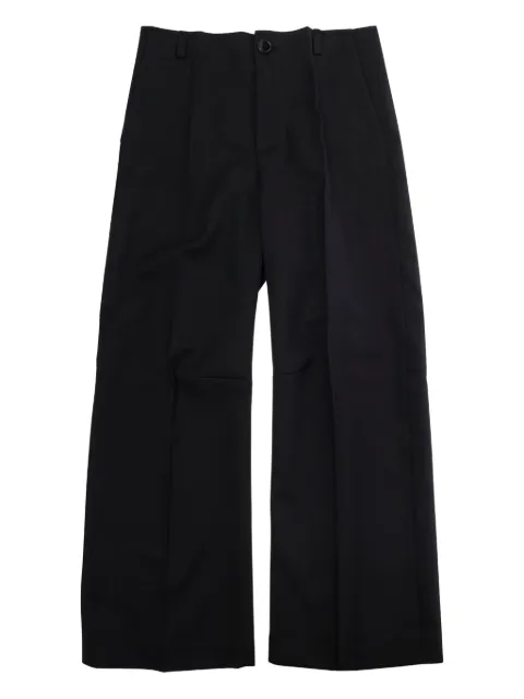 MM6 Maison Margiela Kids pleated frayed-edge trousers