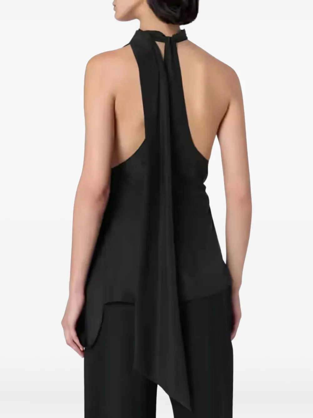 Christopher Esber scarf-detailed top - Zwart