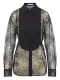 Christopher Esber lace tuxedo shirt - Black