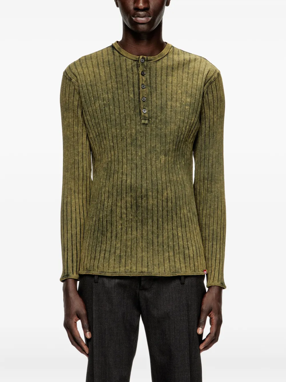 Diesel K-Vieri top van katoenblend Groen