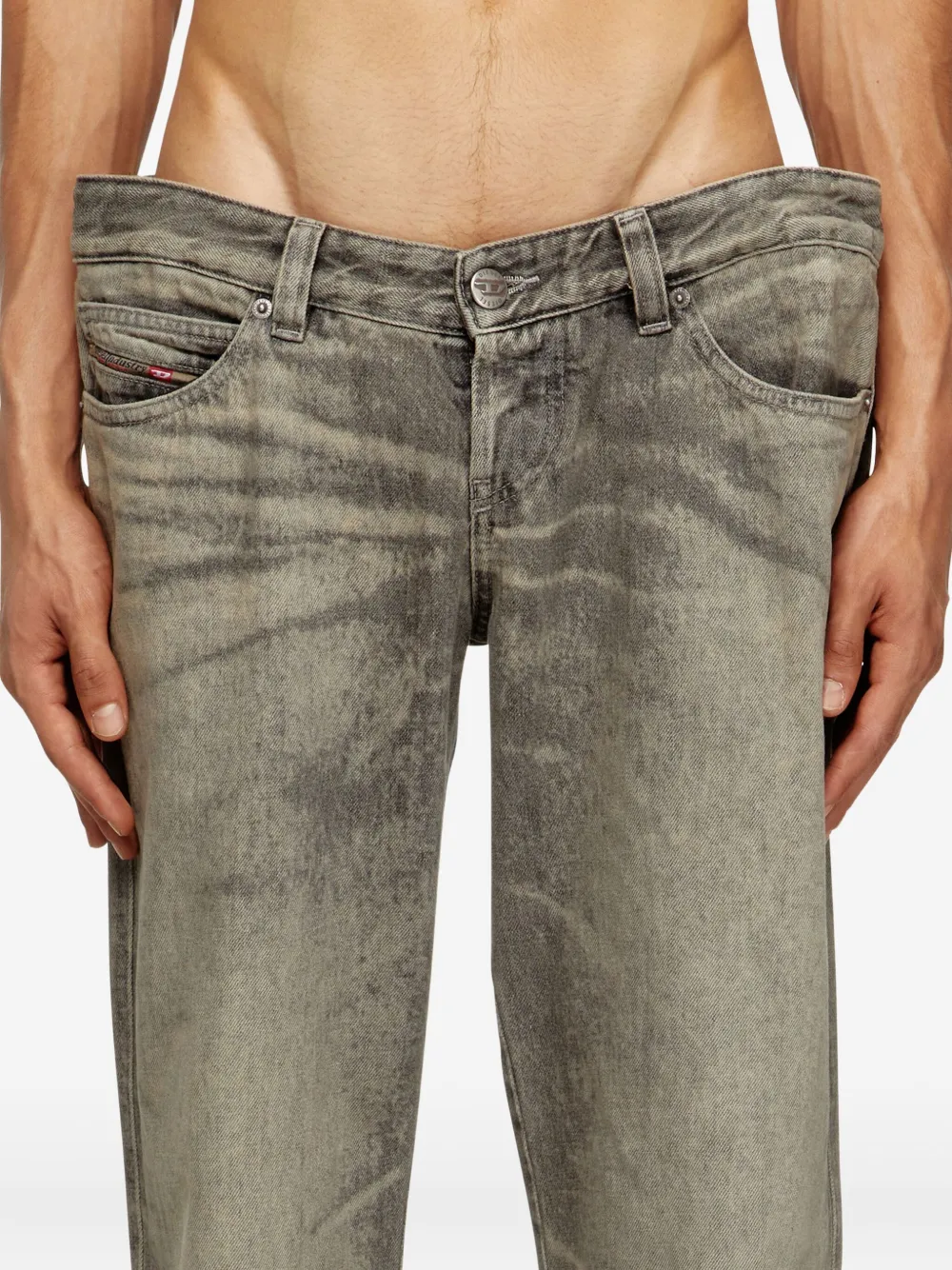 Diesel Jeans met acid-wassing Grijs