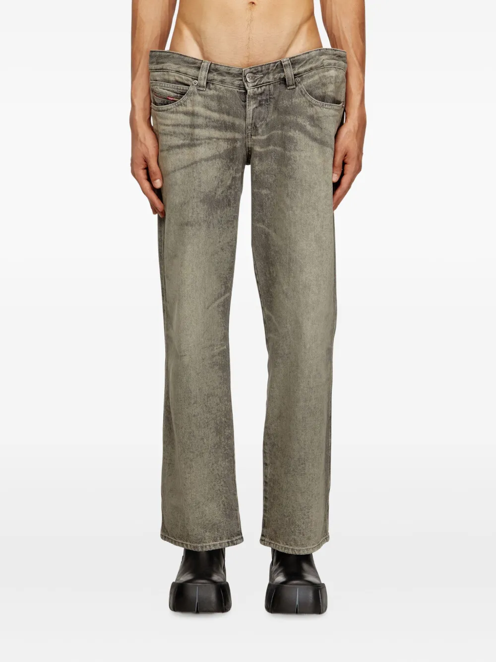 Diesel Jeans met acid-wassing Grijs