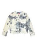 Diesel houndstooth-weave denim jacket - White