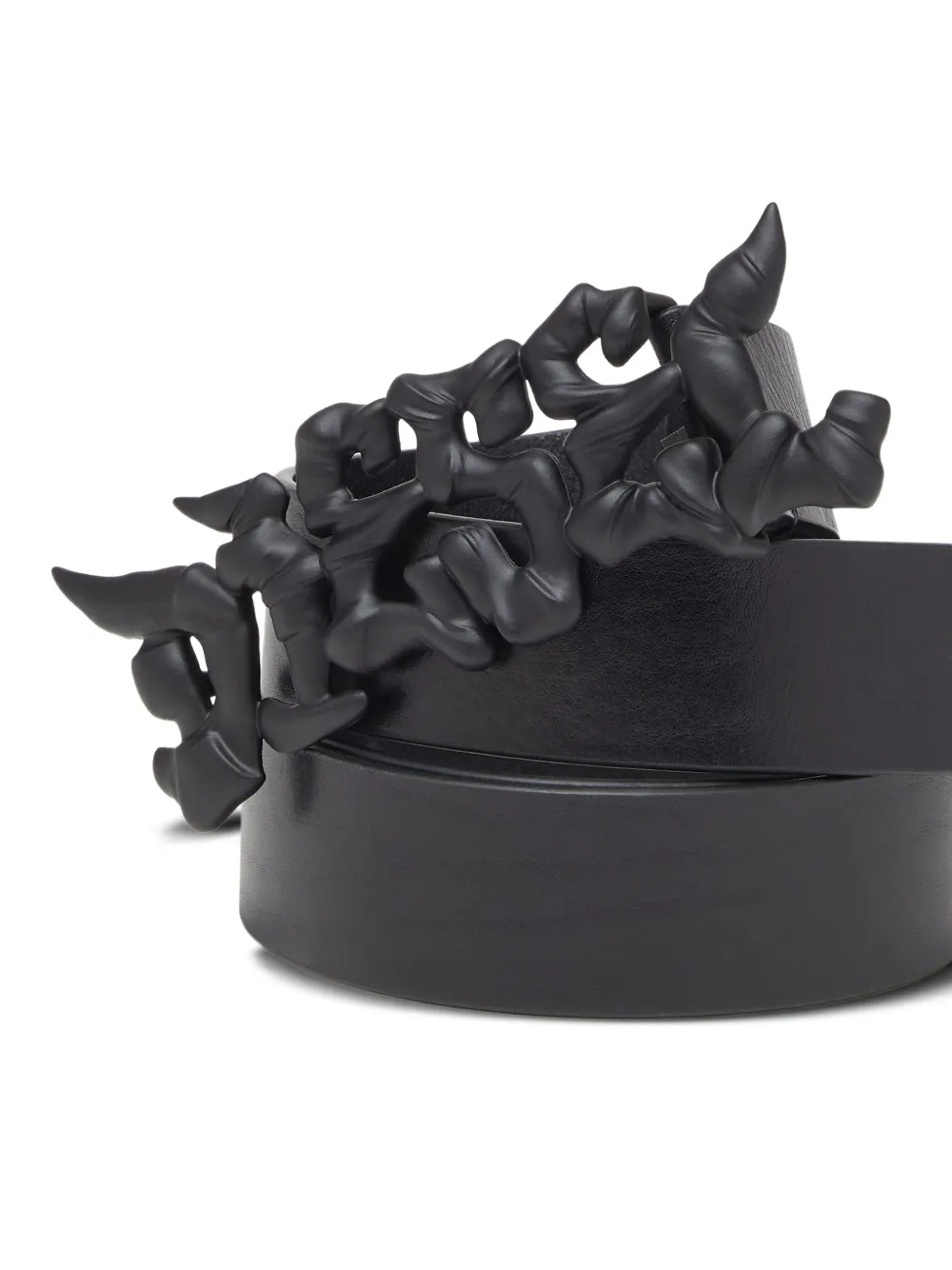Diesel B-Graffiti leather belt - Zwart