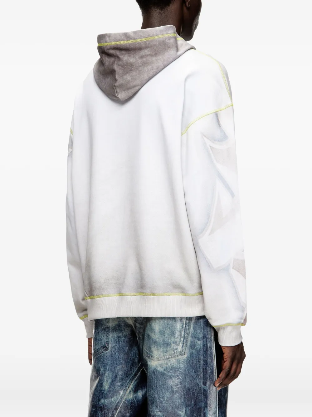 Diesel Katoenen hoodie met graffiti-print Wit