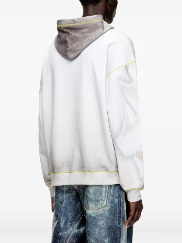 DIESEL グラフィックフーディー（ホワイト／フラワークロー） DIESEL グラフィックフーディー（ホワイト／フラワークロー