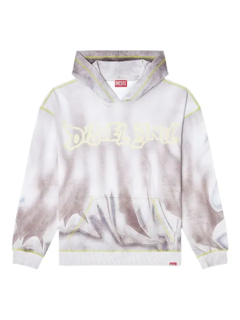 Diesel graffiti-print cotton hoodie