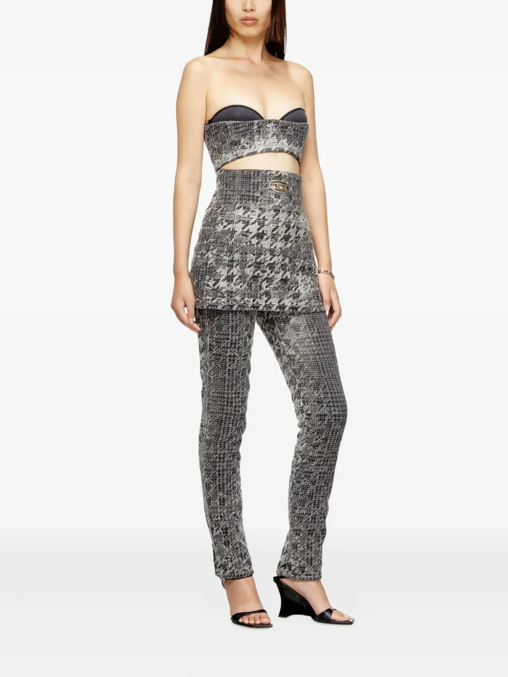 Diesel jacquard-denim bralette | Vests & Tank Tops | Image 2