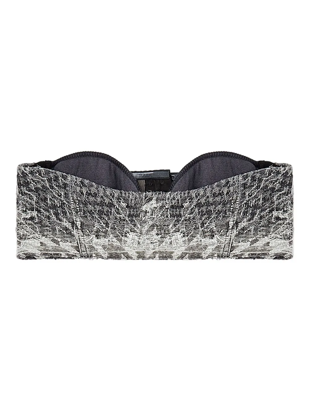 Diesel Abstract Textured Bodysuit With Structured Bust In Multi