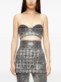 Diesel jacquard-denim bralette - Black